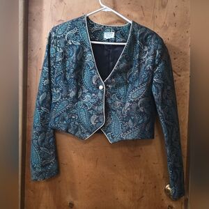 Teal Paisley Women's Blazer